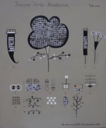 Traicere Verbi Vocabulum
mixed media on canvas
30&rdquo; x 40&rdquo;
2017