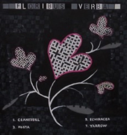 Floribus Verba
mixed media on canvas
24&rdquo; x 24&rdquo;
2017