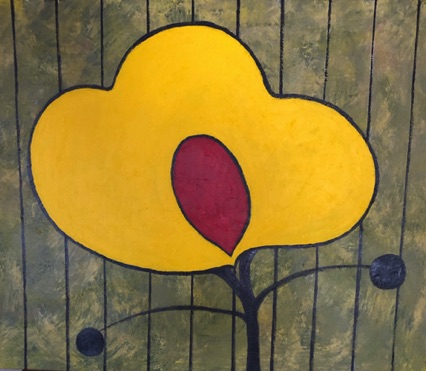 "Chuckle"
20" x 24"
acrylic on canvas
2021