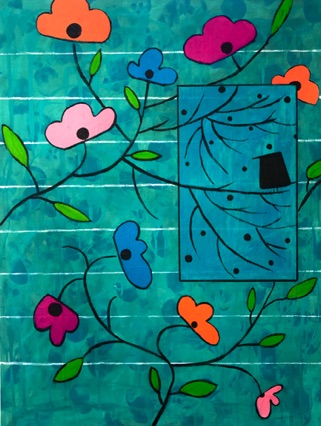 "Garden Notes"
30" x  40"
acrylic on canvas
2021